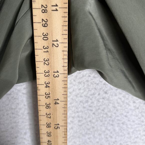 Chico's Cropped Pants Womens Size 2 Green Cinched Woven High Rise - Picture 6 of 7